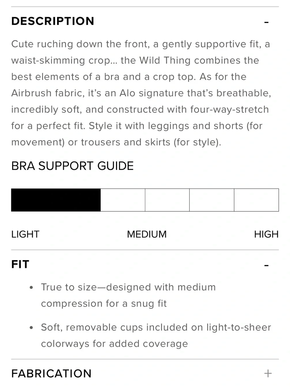 ALO Yoga wild thing